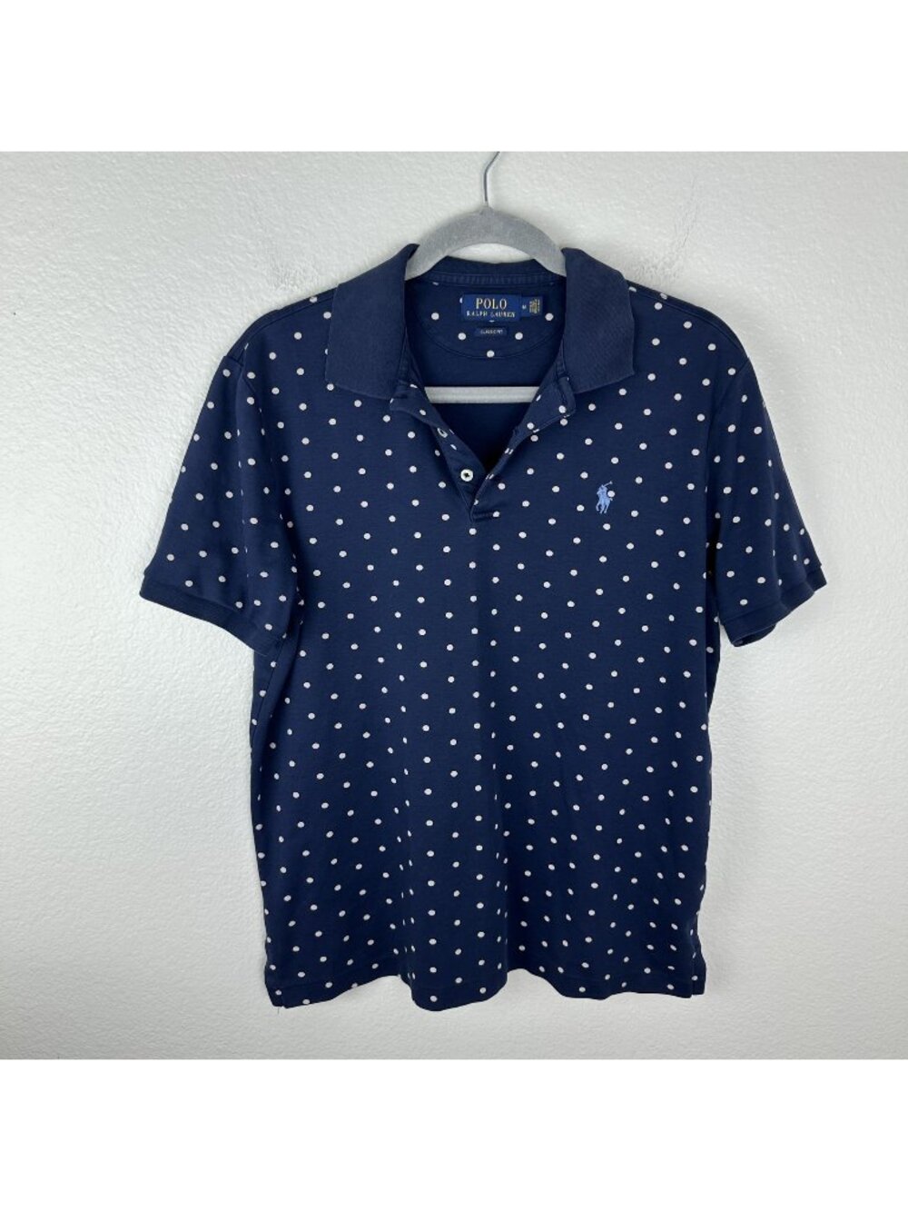 Polo Ralph Lauren Men's Polka Dot Classic Fit Polo M Preppy Summer Casual Cotton